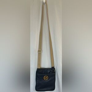Michael Kors Navy Leather Crossbody